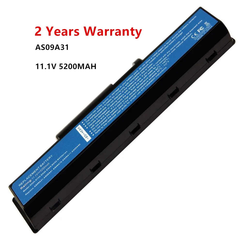 10.8V 4400mAh/48WH Laptop Battery AS09A56 AS09A70 FOR Acer EMachines E525 E625 E627 E630 G430 G625 G627 G630 G725 AS09A31