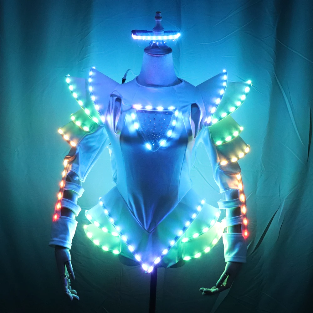 New Arrival Bride Light Up Luminous Clothes LED Costume Ballet Tutu Led Dresses For Dancing Skirts Wedding Party