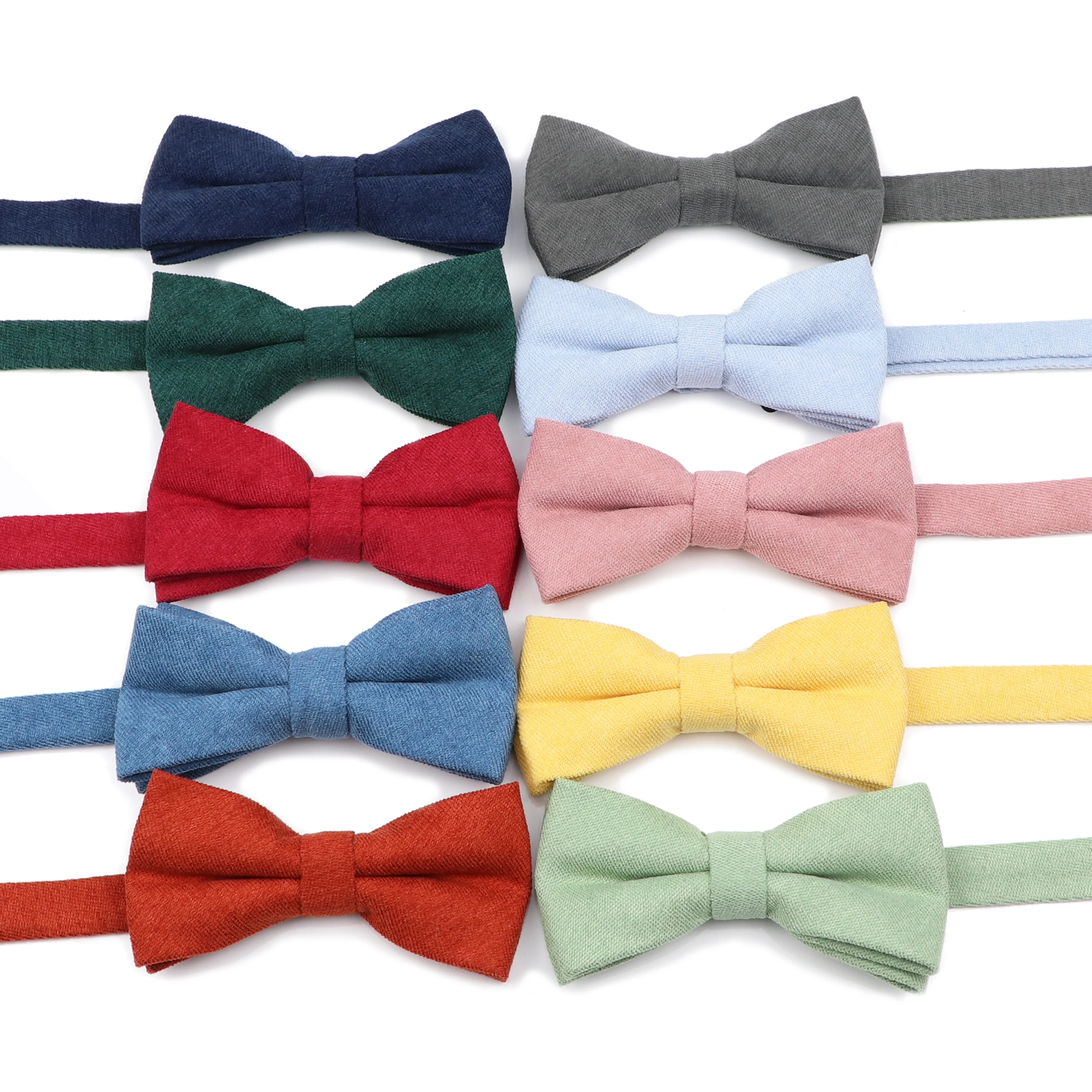 Fashion Butterfly For Kids Boys Girls Candy Solid Color Corduroy Bowtie Colorful Daily Accessories Wholesale Party Wedding Gift