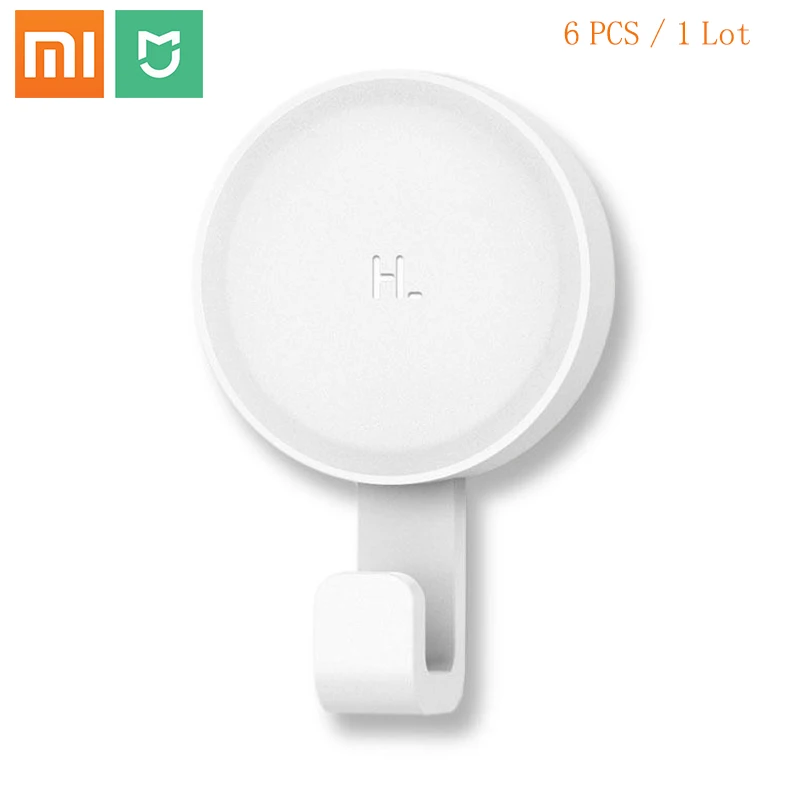 xiaomi Mihome Little Adhesive Hooks Strong Bathroom bedroom Kitchen Wall Hooks 3kg max load up new arrival for xiaomi life