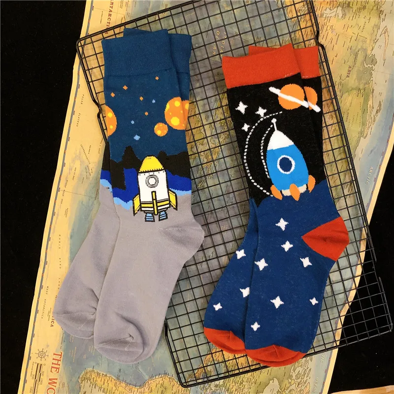 Adult Crew Cotton Socks Aerobat Air Ship Vehicle Spacecraft Spaceship Mix INNCH OFFICIAL Original Design 2021 Street Fashion Sox