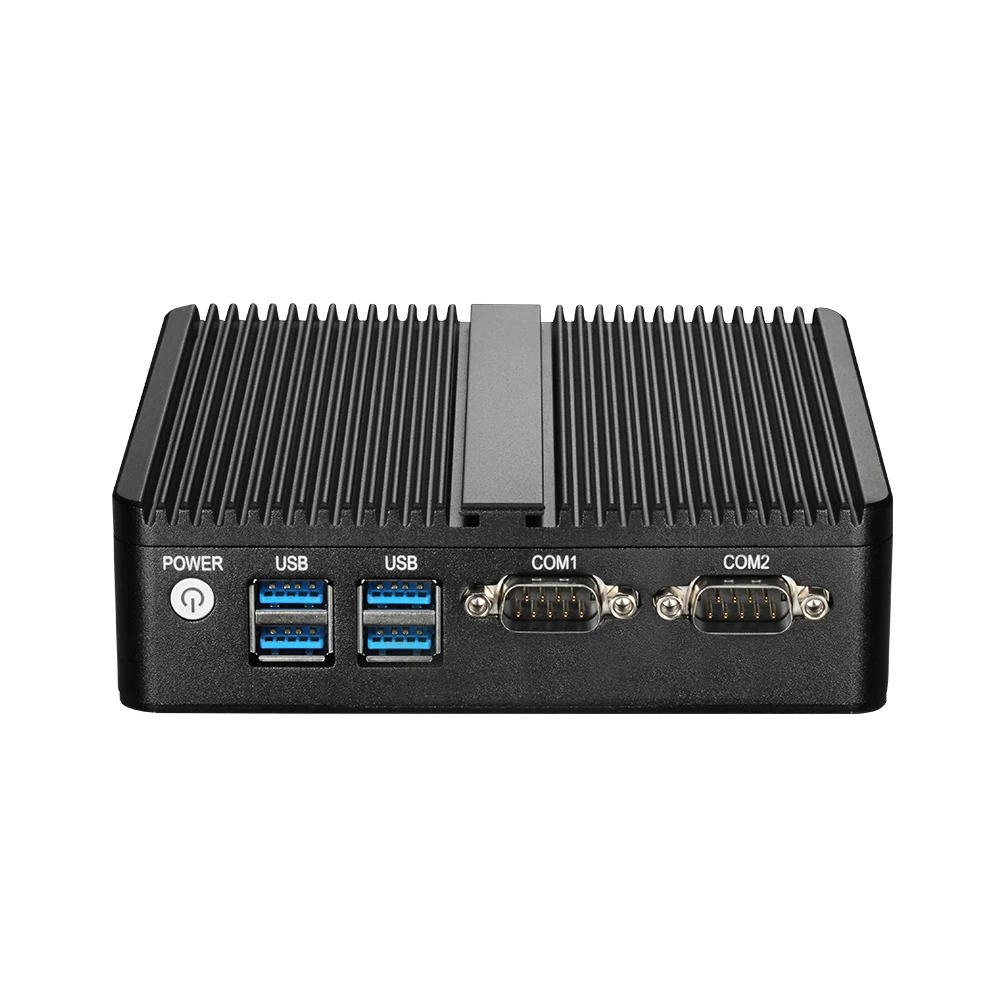 XCY Mini PC Intel Celeron J6412 Quad Cores 2x RS232/485 Dual Ethernet Mini PCIe HDMI VGA Bezwentylatorowy przemysłowy IPC Windows Linux — zdjęcie 2