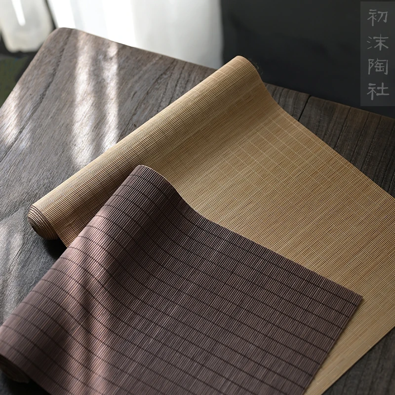 ★At the beginning of foam mat bamboo curtain bamboo tea with tea