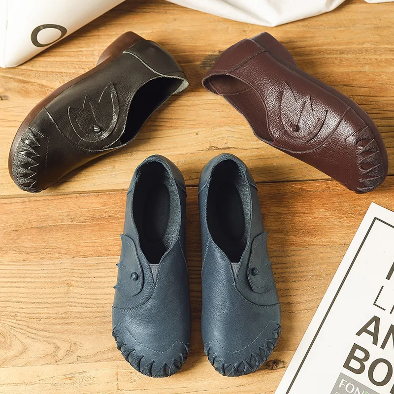 2021 handgemachte Leder Retro Schuhe