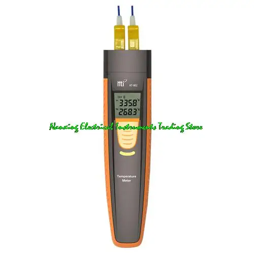 Fast arrival HT-802 dual channel temperature tester -200℃~1372℃(-328℉~2501℉)Can transmit data via Bluetooth