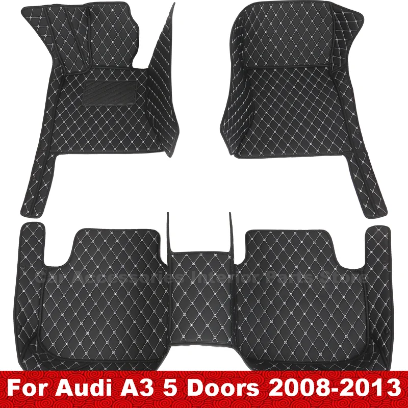 

Custom Made Car Floor Mats For Audi A3 5 Doors 2008 2009 2010 2011 2012 2013 Carpets Rugs Foot Pads Accessories Interior Parts