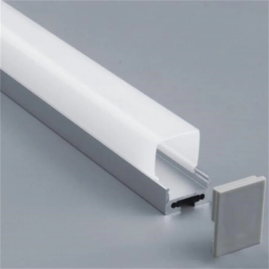 U Channel Round Diffuser Cover Cabinet Led Aluminum Profiles For Led Strip Lighting