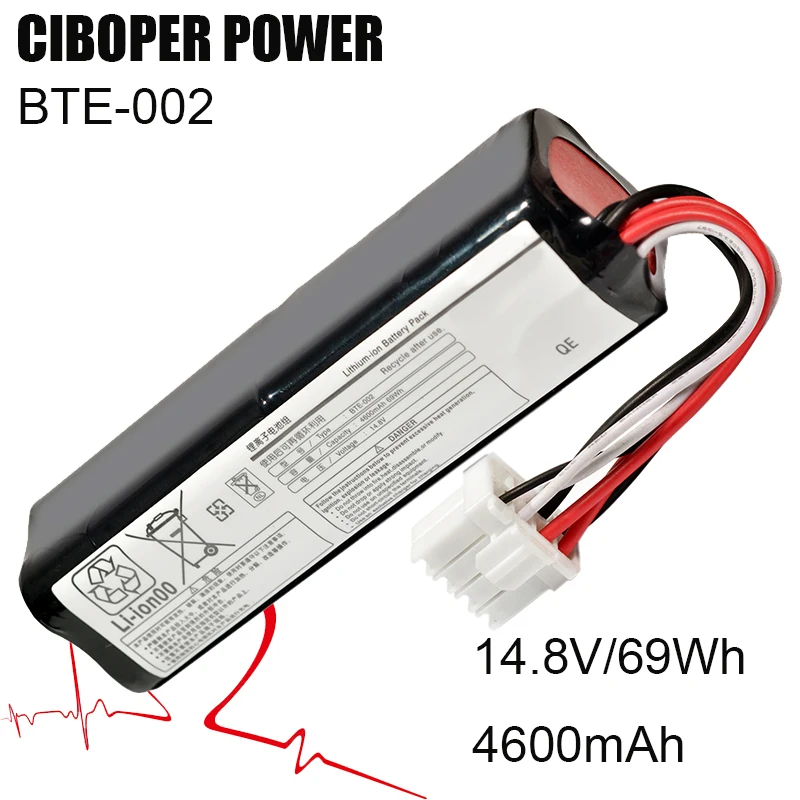 

CP Replacement Medical Battery BTE-002 14.8V 4600mAh /69Wh For FX-8322 FX-8322R FCP-8321 FCP-8453 ECG EKG Vital Signs Monitors