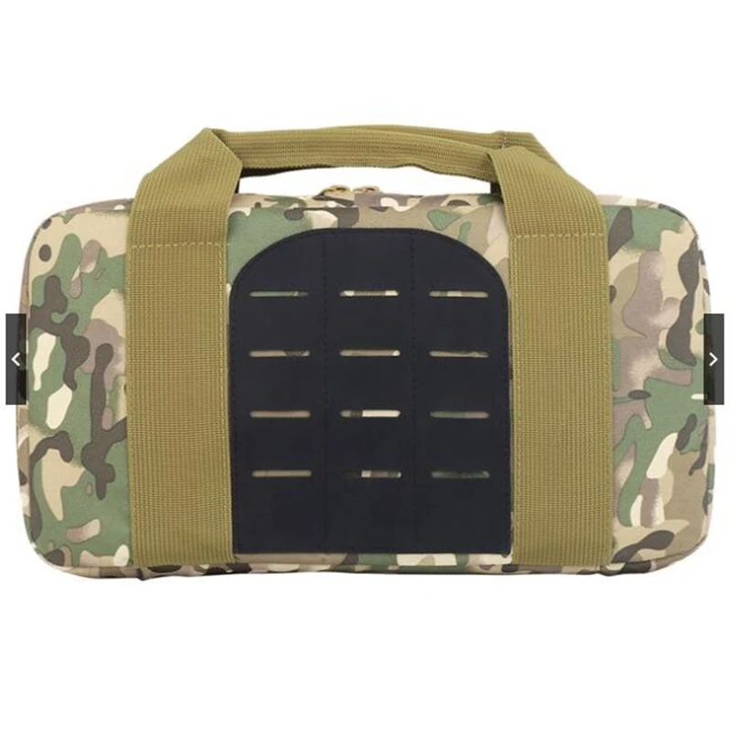 13.8inch Laser MOLLE Gun Bag Tactical Tough EVA Pistol Case Shooting Range Handgun Bag Magazine Pouch for Gun Storing Transporti