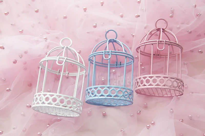 New Mini Creative Bird Cage Wedding Candy Box Iron Chocolate Box Party Favors Gifts Boxes