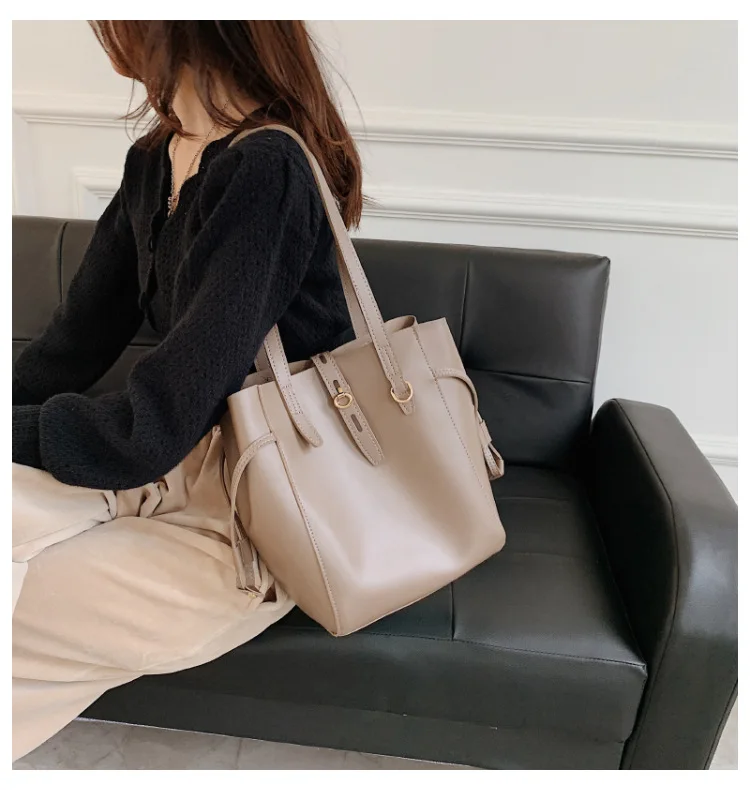 Designer Brands Large Capacity Tote Women Shoulder Bags Vintage Lady Handbags Luxury Pu Leather Big Shopper Bag Composite 2022