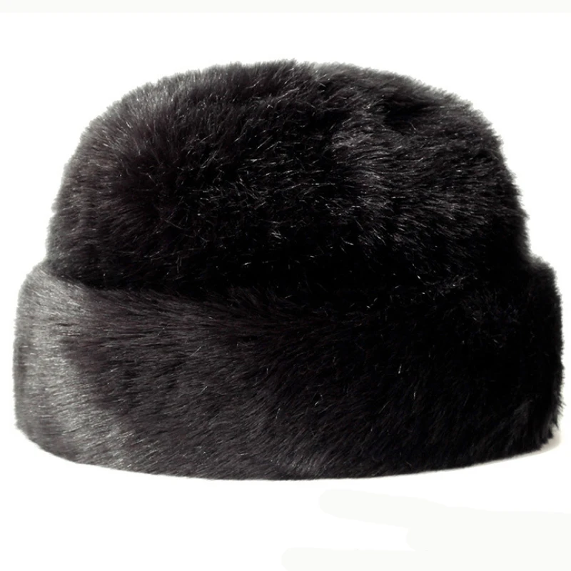 New Winter Caps Men Bomber Hats Faux Fur Cap Outdoors Warm Thicken Man Cap Retro Stylish Snow Hat Russian Classical