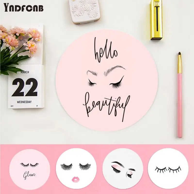 

YNDFCNB New Eyelashes Lashes Make Up Girl Soft Professional Gaming Mouse Pad Computer gaming Mousepad Rug For PC Laptop Notebook