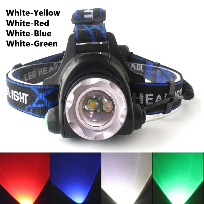 1000000LM Powerful XHP100 9-core 4 Colors Led Headlamp USB Rechargeable Zoomable Aluminum Head Lamp for Camping Light Headlight