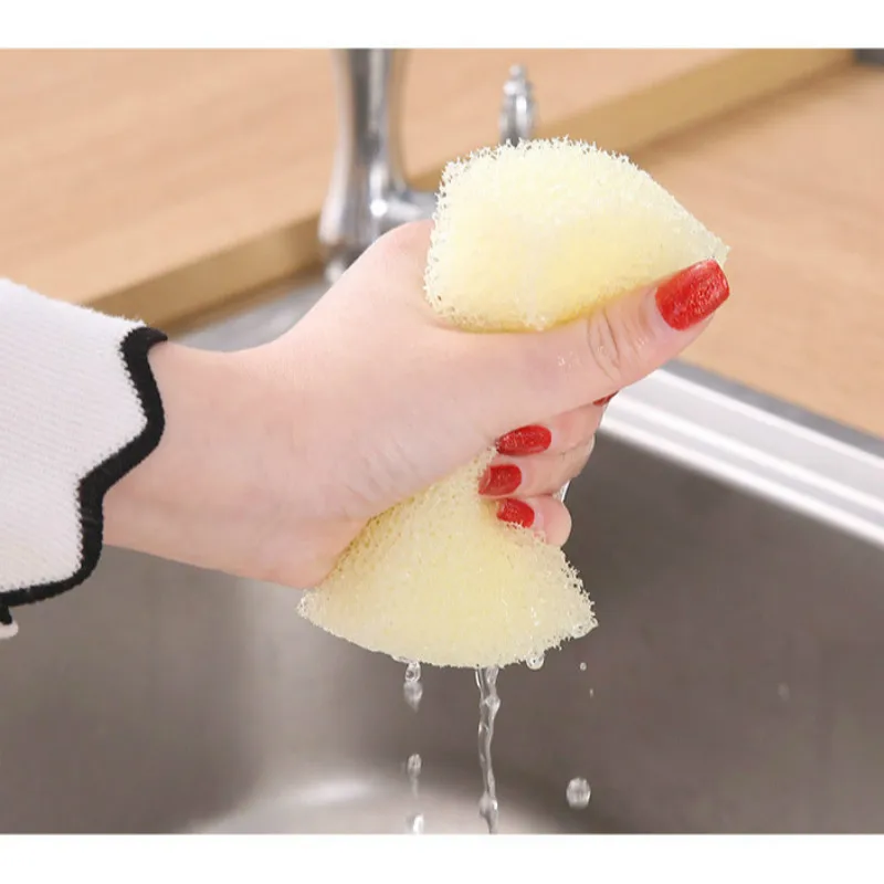 Kitchen Clean Sponge Imitation Loofah Cleaning Sponges Oil-free Dishwashing Sponges Mesh Structure Sponges and Scouring Pads