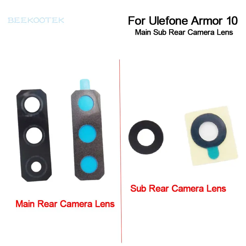 

Для Ulefone Armor 10 задняя основная/вспомогательная камера объектив + Водонепроницаемый пенопластовый модуль стеклянная крышка сотового телефона запасные части для ремонта