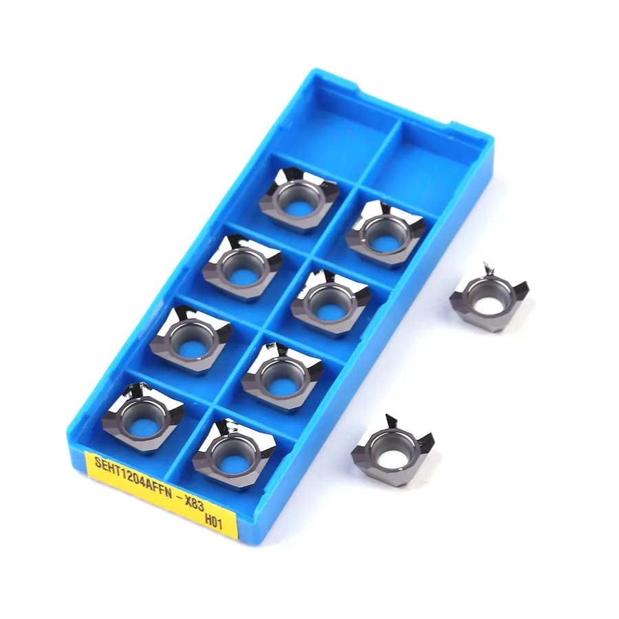 10 Chiếc SEHT1204AFFN-X83 H01 Tiện Bằng Máy CNC Xay Lưỡi Dao Carbide Độ Cứng Cao Dao Phay Cao Chất Lượng Xay Lắp Cắt