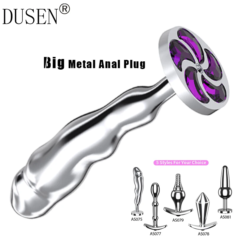 Big Crystal Anal Toys Butt Plug Stainless Steel Anal Plug Sex Toys for Women Adult Sex Products Plug Anal Beads