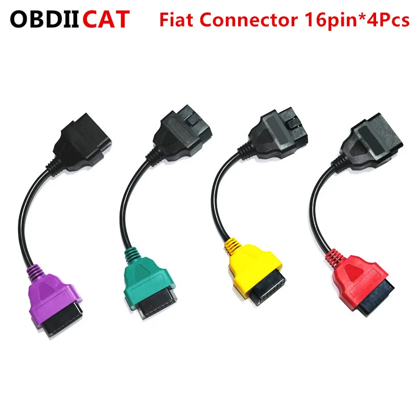 (4 Pieces/ Set)  Ecu Adaptor Connector 16pin Cable OBD2 16Pin 16 Pin OBD Cable  Four Colors