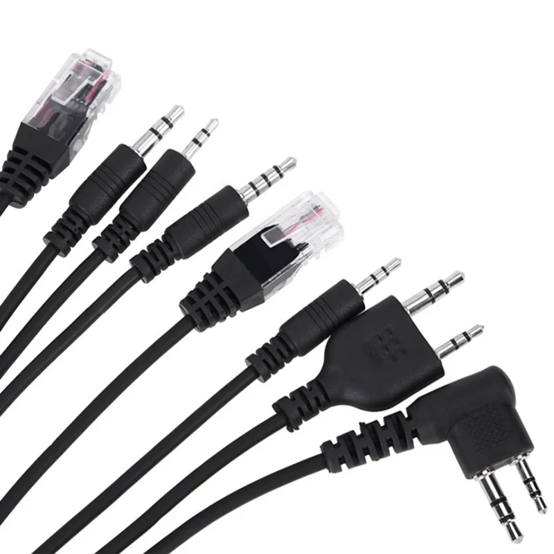 Kabel pemrograman USB multifungsi dengan CD, 8 in 1, cocok untuk Kenwood, Motorola, Yaesu, HYT, Baofeng, UV5R, UV82, TYT Radio