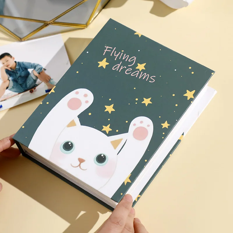 New Cute Cartoon Photo Album 100 Pocket Scrapbook Waterproof Large-Capacity 7-Inch Photocard Holder Family Kids Memory Book