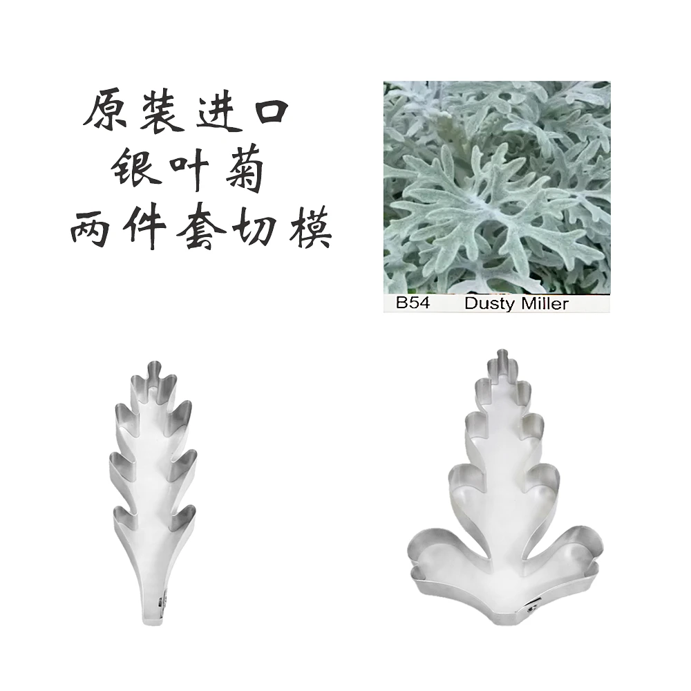 Dusty Miller fondant sugar flower cutters baking cake decorations Polymer Clay Cold Porcelain gumpaste tools