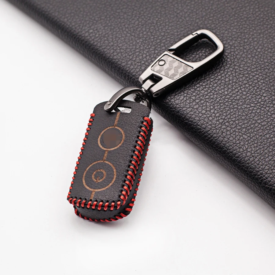 Wear Resistant Leather Key Case Cover For Yamaha NVX NVX155 XMAX XMAX300 QBIX JAUNS AEROX 2018 2019 Motor 2 Button