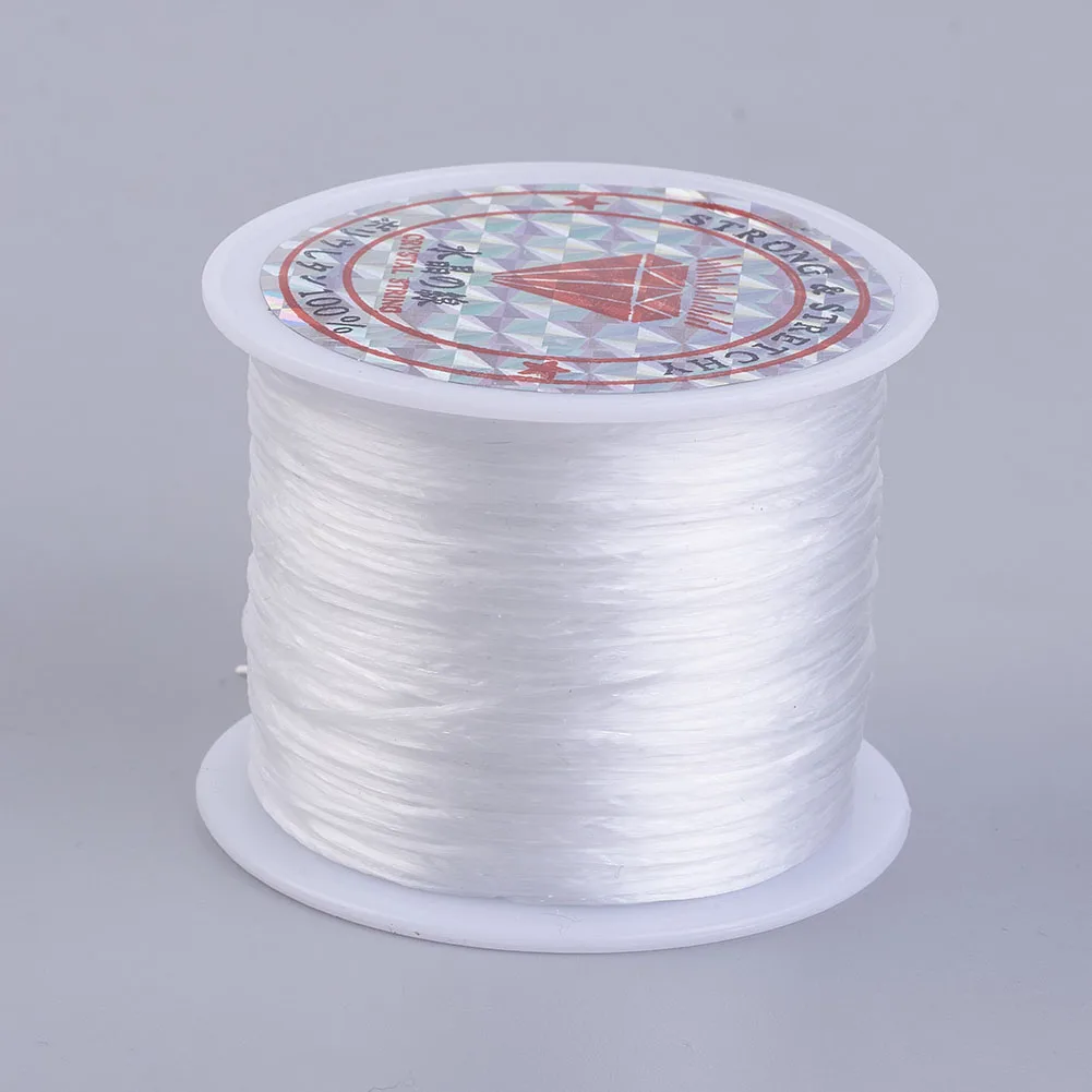 

1 Roll 0.5mm Flat Elastic Crystal String Spandex Beading Thread For Handmade Bracelet DIY Jewelry Making Findings Supplies
