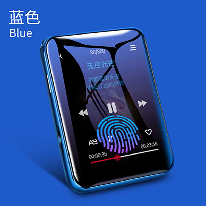 Новая версия мини-металлический MP4-плеер Bluetooth 5,0, встроенный динамик, Полноэкранный сенсорный экран, радио, запись, электронная книга, воспроизведение видео