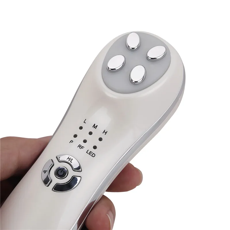 AOKO RF EMS Electroporation 5 Màu Photon Trị Liệu Máy Làm Đẹp Mặt Nâng Máy Massage Mặt Loại Bỏ Nếp Nhăn Chống Lão Hóa USB