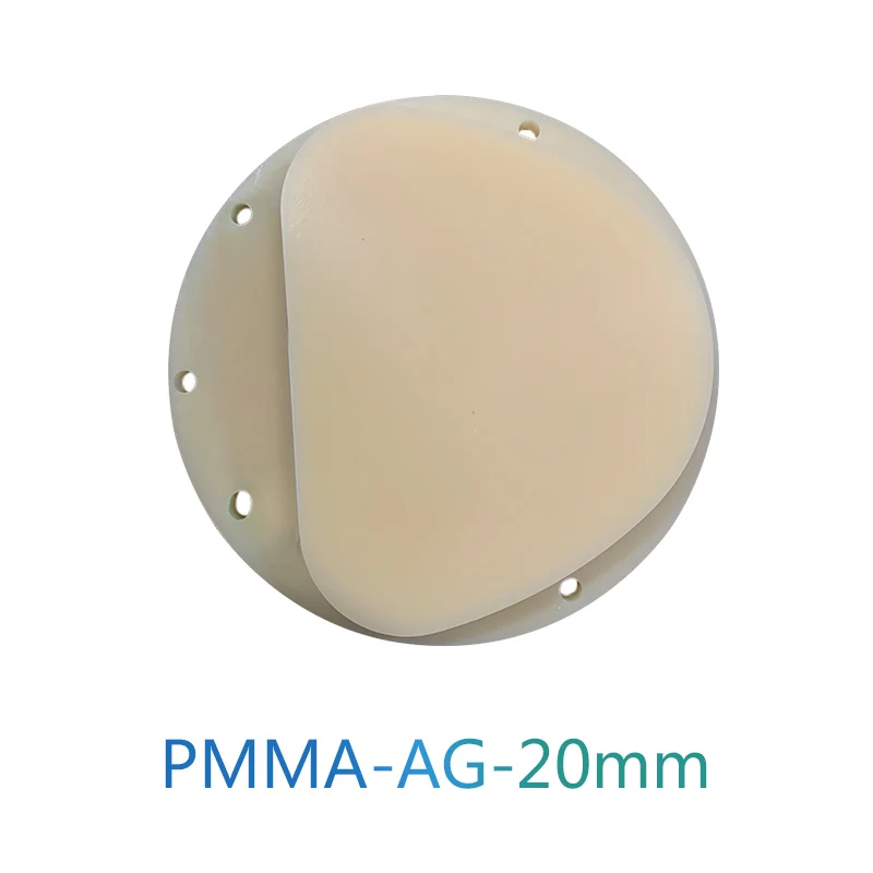 

89*71*20mm Acrylic PMMA Disc For Amann Girrbach Dental Milling Lab A1/A2/A3/A3.5/A4/B1/B2/B3/B4 D Shape Pmma Discs