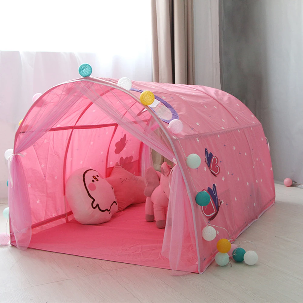 Spelen Tent Baby Ortable Vouwen Kindje Klein Huis Kinderen Indoor Play Tent Bed Meisje Kasteel Outdoor Spelen Kruipen Tunnel