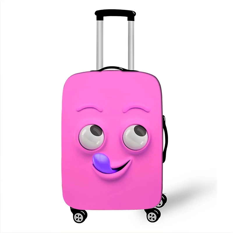 Funny Expression Protective Sheath Travel Suitcase Cover Elastic Dust Cases Fit 18 - 32 Inches Luggage Baggage Necessary Cover