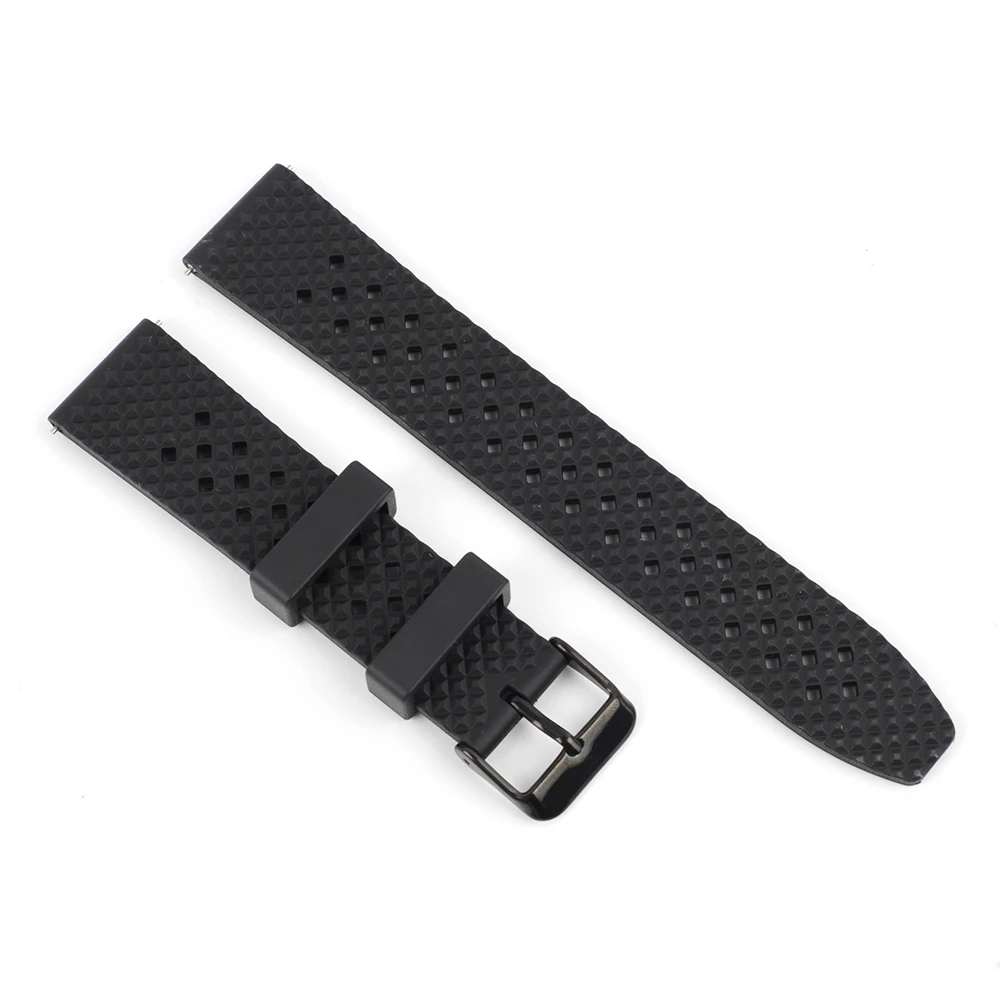 Premium Fluorine Rubber Watch Strap Dive Water Proof Watchband 18mm 20mm 22mm Watch Band Quick Release Sport Wristband