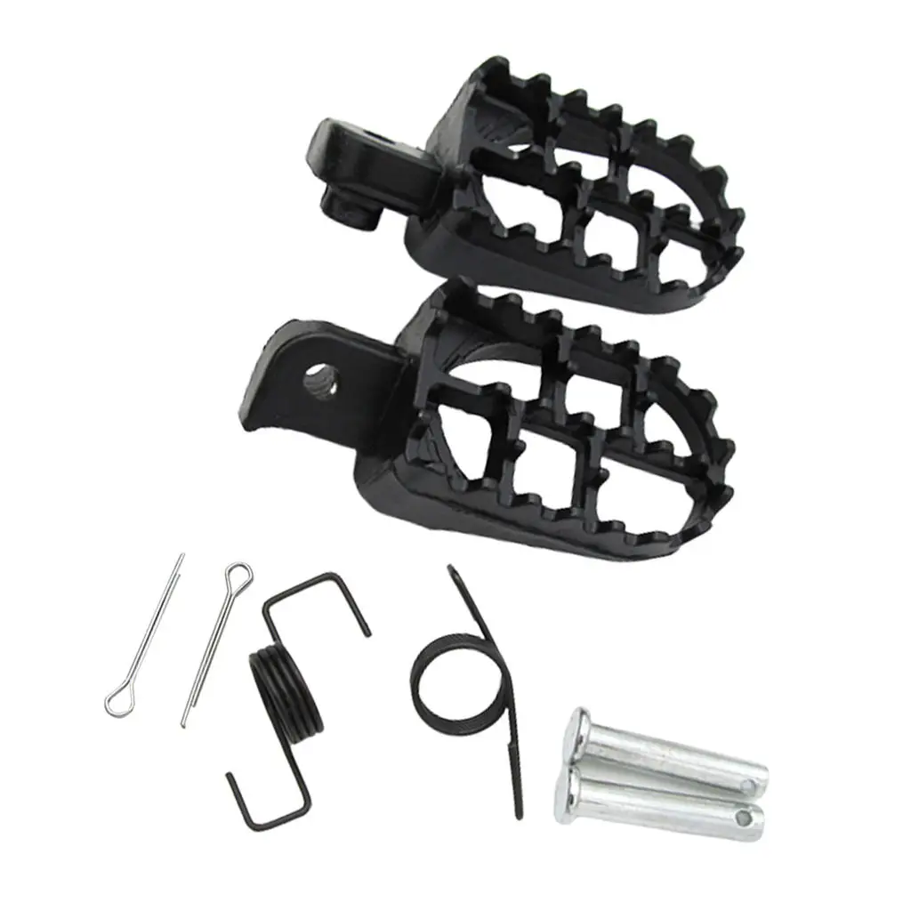 2PCS Foot Pegs Footrests L & R for Yamaha PW 50 80 TW200 PW50 PW80 50 70 110 125cc Motocross Dirt Bike, Black