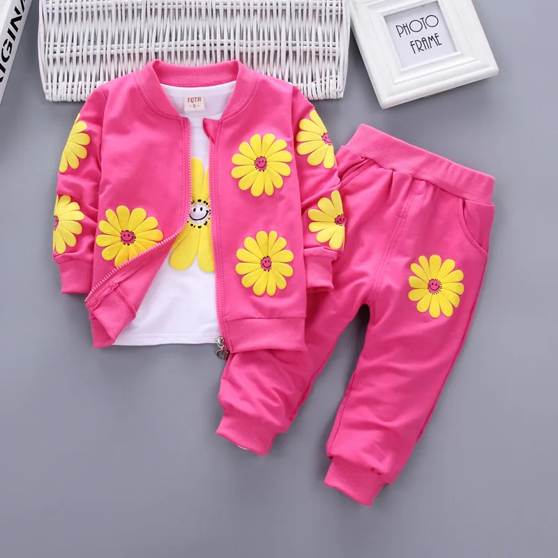 Baby Girls Clothing Set 2021 Winter Fashion Children Clothes Kids Toddler Sport Suit Cotton Tracksuit Clothes For 1 2 3 4 Years