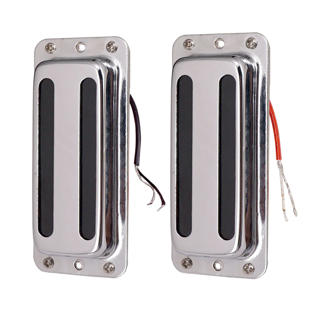 2x Sensor Guitar Pickup Bridge 6 Strings Double Coil Pickup Silver