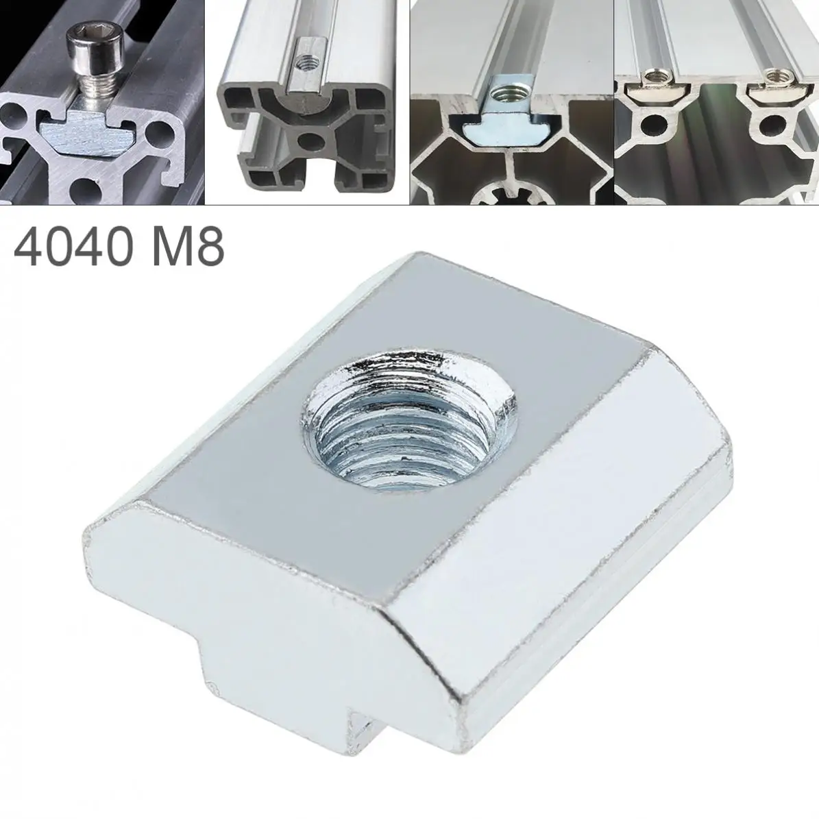 

1PCS M8 for 40 Series Slot T Nut Sliding T Nut Hammer Drop In Nut Fasten Connector 4040 Aluminum Extrusions