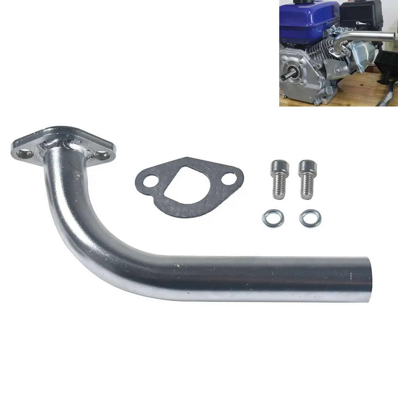 Exhaust Pipe for Predator 212cc, Honda GX160, GX200, Go Kart & mini bikes