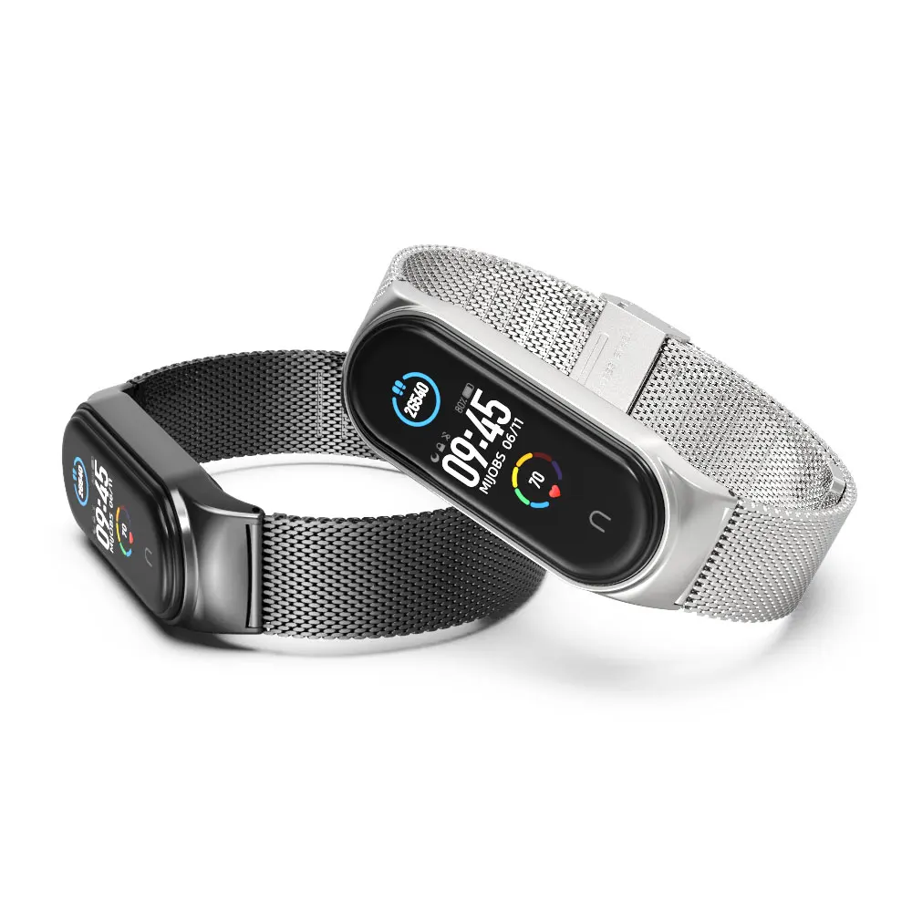Mi Band 5 Strap for Mi Band 4 Metal Bracelet Strap Miband 3 Wristband for Xiaomi My Band Strap 3 4 5 NFC Global Version Watch
