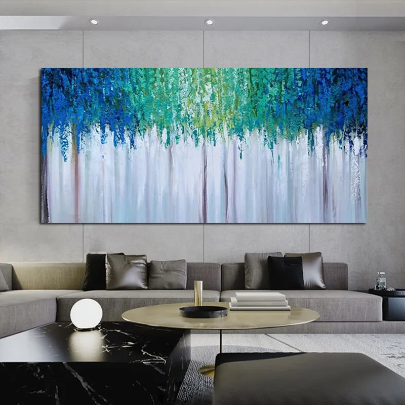 

100% Hand Painted Handmade Landscape Abstract Oil Painting Wall Pictures Painting Wall Art Room Home Decor Large Size Unframed