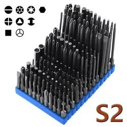 Magnetic S2 Screwdriver Bits 1/4inch Hex Shank Screw Driver Set Hand Tools for PH Torx Hex Slotted Y-Type Square Screws