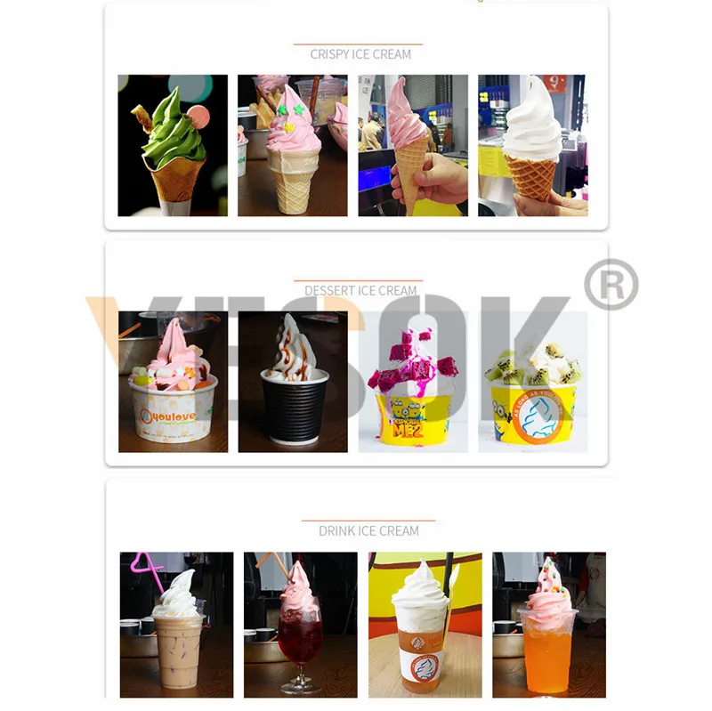 CE Electric Ice Cream Making Machine Soft Ice Cream Maker Professional Commercial Desktop Sundae Ice Cream Rolls 220v/110v