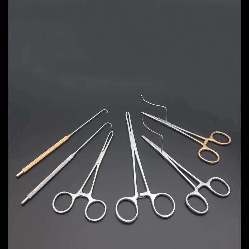 

Pet Sterilization Equipment Tool Set Tissue Forceps Uterine Ovarian Hook Surgical Fixed Ligation Forceps