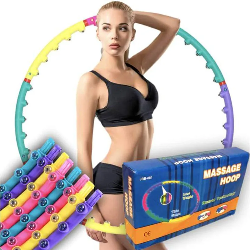 Single Row 8 Sections Massage Hoola Hoop For Fitness Loss Weight Slimming Hoops Fitness Hoop For Weight Loss