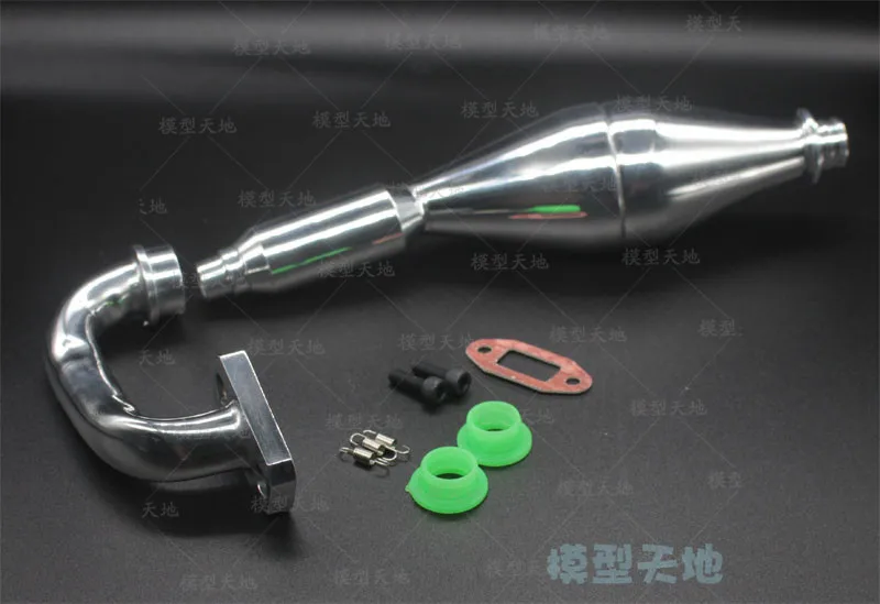 Aluminum Side Exhaust pipe For 1:5 Petrol RC Car Rovan HSP KM SS FG Baja 5B 5T 5SC Monster Truck 15003