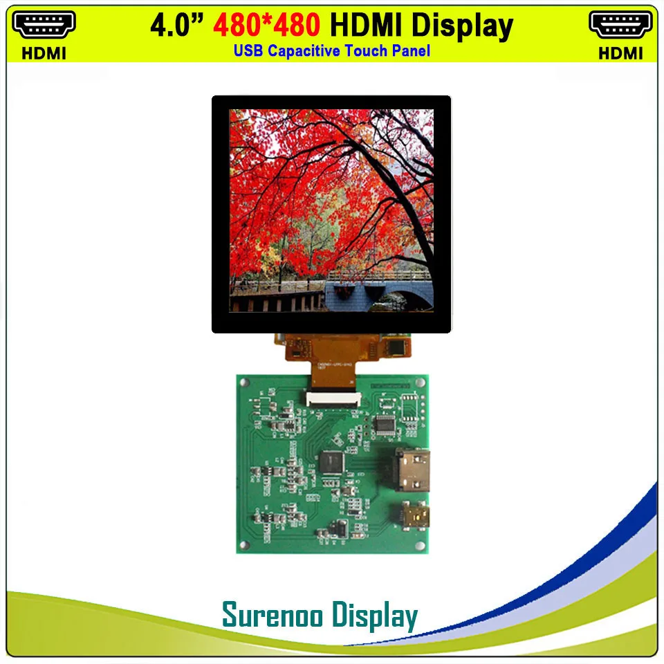 4.0 "2020X720 / 480X480 1:1 HDMI-متوافق مع شاشة مراقبة وحدة MIPI IPS LCD مع لوحة اللمس بالسعة USB