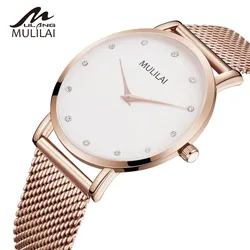 Minimalist Men's Fashion Ultra Thin Watches Simple Men Business Stainless Steel Mesh Belt Quartz Watch Relogio Masculino