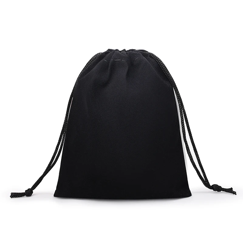 50Pcs / Lot Velvet 3 Sizes Jewelery Gift Bags Brace Strap Pouches Black Red Blue Pink10*12cm 7*9cm 5*7cm B-057-2