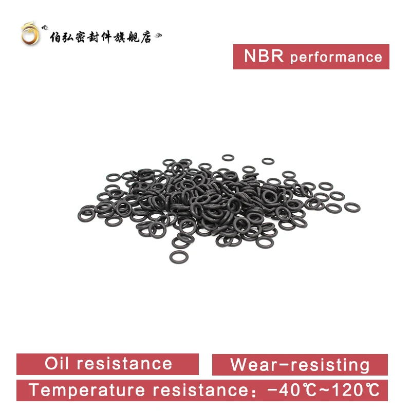 Gomma Nitrile O-Ring 50 Pz/lotto Nero di trasporto NBR Tenuta CS 2 millimetri OD5/5.5/6/6.5/7/8/8.5/9/10/10.5/11/11.5/12/13mm O-Ring di Tenuta